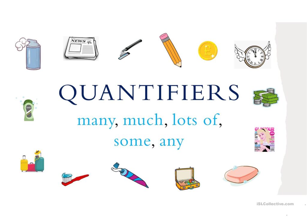 หลักการใช้คำบอกปริมาณ Quantifiers